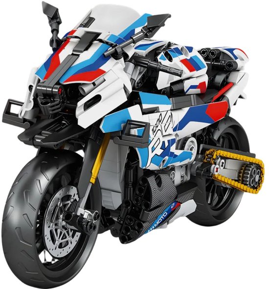 Reobrix - 99040 Motor Cycle 1000 RR bouwset | Motorfiets constructie modelbouw | Educatief speelgoed bouwpakketten voor kinderen & volwassenen | Schaal 1:8 | Blok formaat 4.9mm | 949 bouwstenen van Reobrix