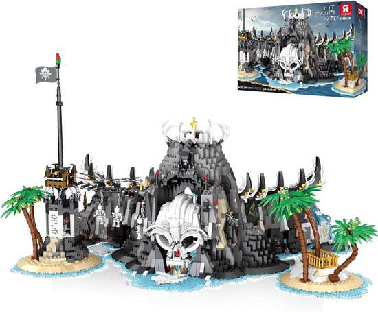 Reobrix Middeleeuwse Piratenbaai Bouwspeelgoed voor Volwassenen, Middeleeuwse Kasteel Modulaire Gebouwen 66012, Prachtige Display voor Piratenliefhebbers Woondecoratie Cadeaus voor 14+ (2650 (stuks) van Merkloos