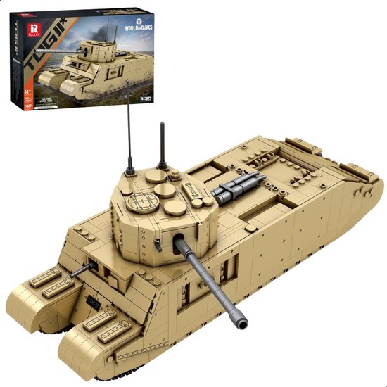 Reobrix - WW2 Icons TOG II Army Tank | City leger modelbouw bouwpakketten | Classic creator autos’s | Compatibel met lego mould king sluban of mega bloks | Technische ideas speelgoed voor kinderen & volwassenen | 1427 bouwstenen vaderdag cadeau van Reobrix