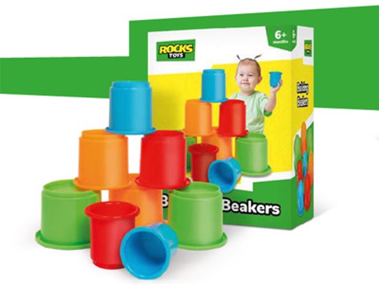 Rocks Toys - Building Breakers - Stapel Blokken - Babyspeelgoed - 6+ maanden - - Let op: Op=Op van Rocks Toys