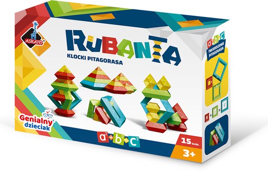 Rubanta Pitagoras blokken 15 stuks - Rubanta klocki Pitagorasa 15 elem. van Rubanta
