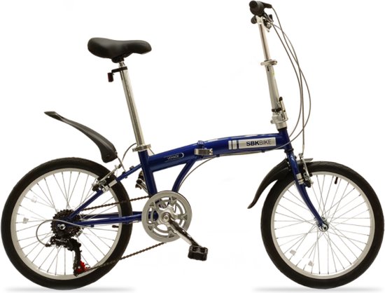 SBK Bike - Vouwfiets - 20 inch - 6 Versnellingen - Blauw van SBK