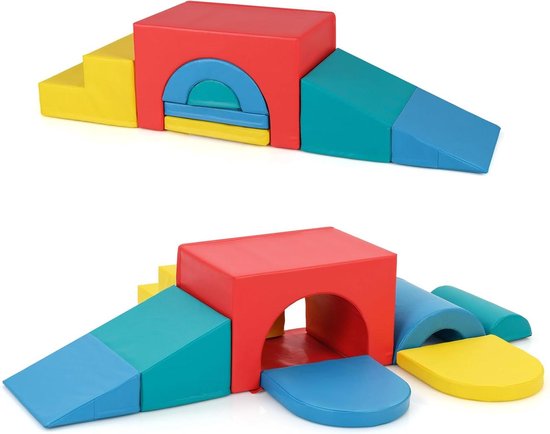 Schuim Bouwstenen - Klimblokken Speelgoed - Kinderen Spelen - Afneembare Overtrek - 40 x 40 x 25 cm - Rood van Merkloos