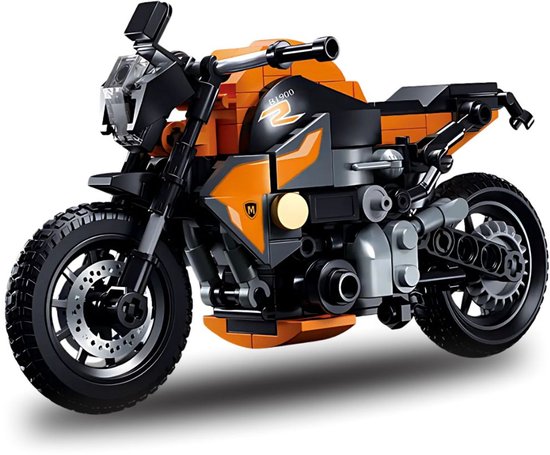 Sluban - 310GS Motorfiets incl. display | City icons speed champions modelbouw | Classic creator f1 motorcycle bouwpakket | Technische motor speelgoed voor kinderen & volwassenen | Compatibel met lego mould king mega | 196 bloks | Vaderdag cadeau van Sluban