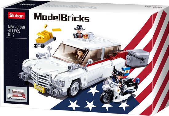 Sluban - Amerikaanse Overvallers wagen - Model Bricks M38-B1099 van Sluban
