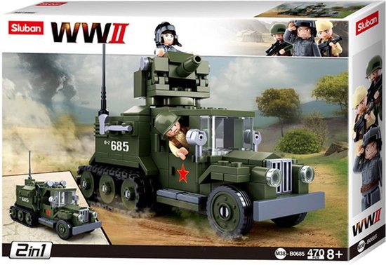 Sluban Army - Geallieerde Half-Track 2 in 1 van Sluban
