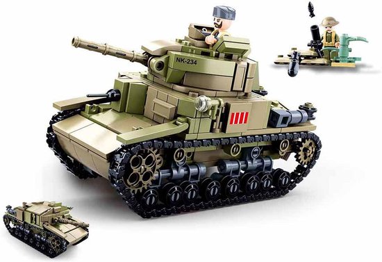 Sluban Army - Middel grote Italiaanse Tank 2in1 van Sluban