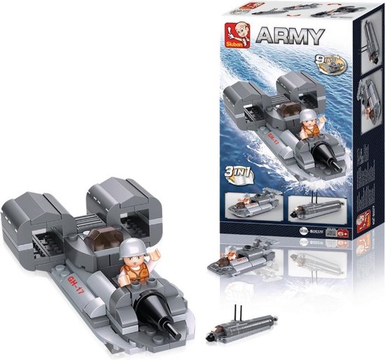 Sluban Army - Speedboot 3-in-1 van Sluban