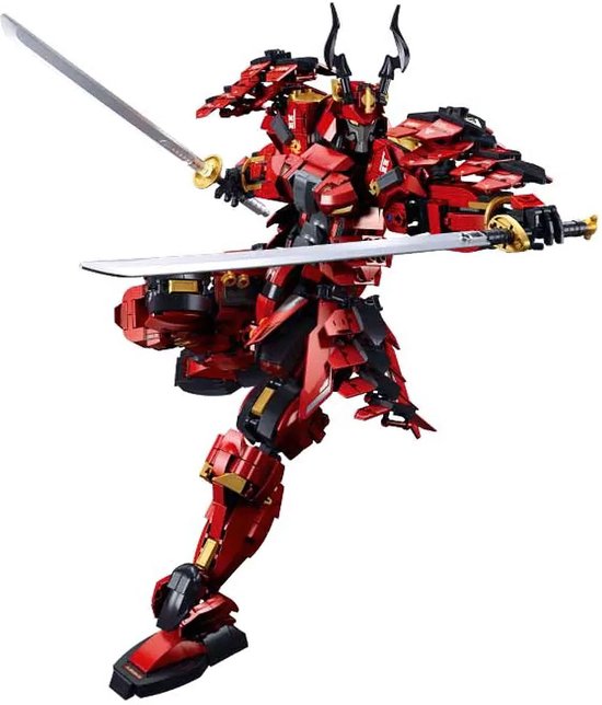 Sluban B1183 XL Mecha Dragons Rising Ninja met Duo Katana Zwaard Bouwset | Robot Draak Leger Modelbouw | Classic Creator STEM speelgoed | Expert technisch bouwpakketten voor volwassenen & kinderen | Geschikt voor Lego | Bouwdoos met 923 bouwstenen van Merkloos