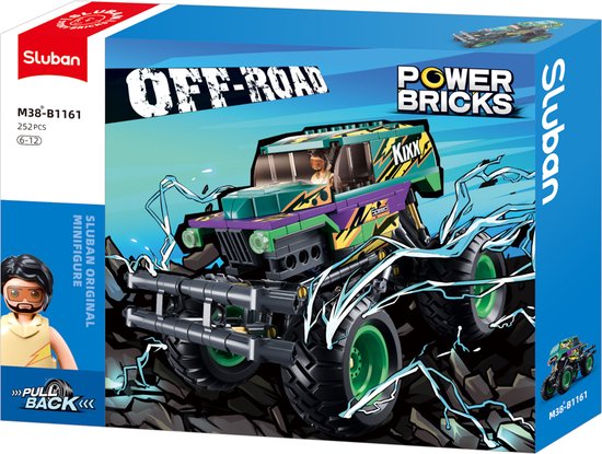 Sluban - Bigfoot Groen-Paarse Speed Kixx van Sluban