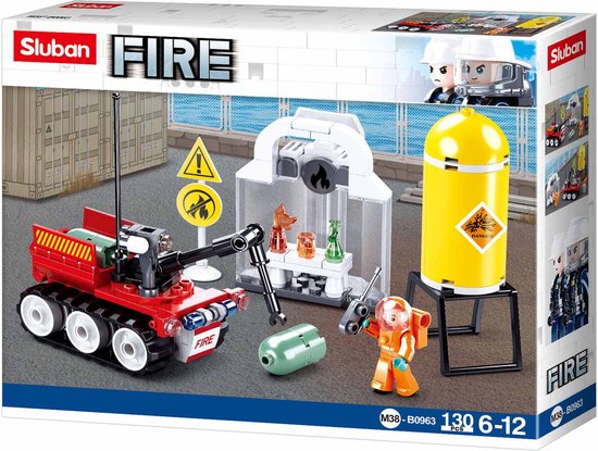 Sluban Brandweer robot oefening van Sluban
