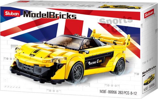 Sluban Engelse Supercar Geel van Sluban
