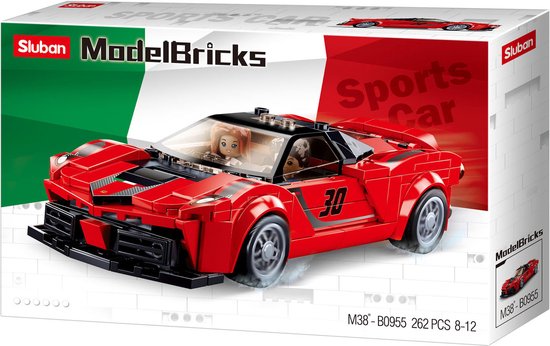 Sluban Italiaanse Supercar Rood van Sluban