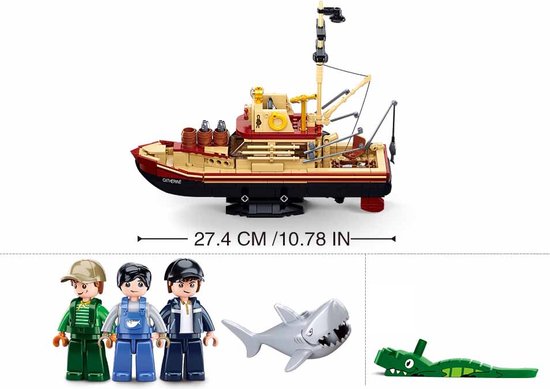 Sluban M38-B1118 - De Grote Haai - Model Bricks - 1118 onderdelen - bouwdoos van Sluban
