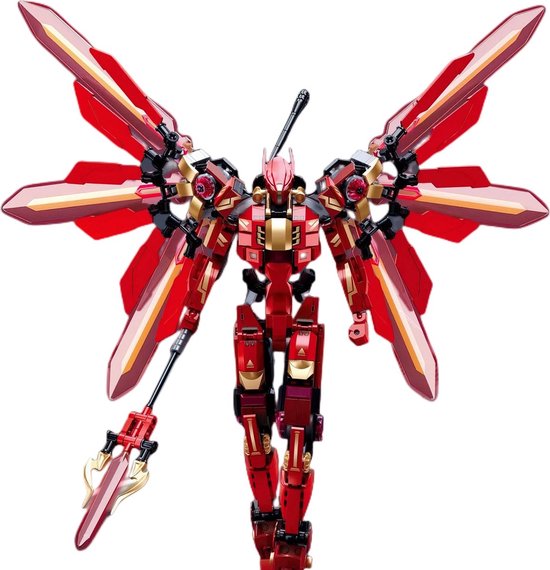 Sluban - M38-B1152 Mecha Red Falcon | Robot technic modelbouw | Transformers speelgoed Classic Creator STEM bouwpakket | Expert prime technisch bouwpakket voor volwassenen | 511 bouwstenen compatibel met mould king of lego stenen van Sluban