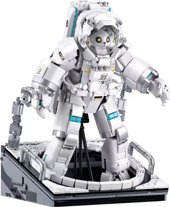 Sluban - M38-P8003 Astronaut Star Panda Ruimtevaarder | Nasa Space Wars Expert Defender Artemis | Classic Creator STEM speelgoed | Technic robot bouwpakket | 1411 bouwstenen (compatibel met Mould King of Lego stenen) | Sinterklaas & Kerst cadeautjes van Sluban