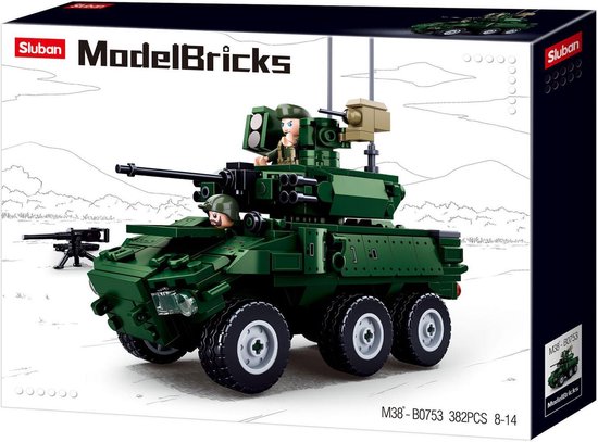 Sluban Model Bricks - 6x6 Gepantserd Voertuig van Sluban