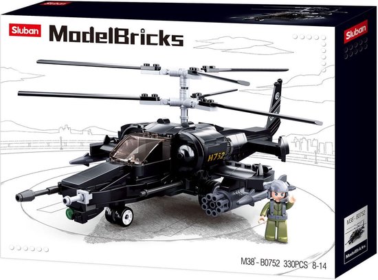 Sluban Model Bricks  - Gevechts Helicopter van Sluban