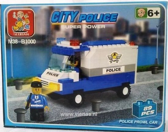 Sluban politieauto B1000 van Sluban