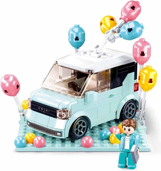 Sluban - Qmini Groene Mini Auto, Bouw set, Blokken, van Sluban