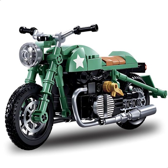 Sluban - R75 Motorfiets incl. display | City icons speed champions modelbouw | Classic creator f1 motorcycle bouwpakket | Technische motor speelgoed voor kinderen & volwassenen | Compatibel met lego mould king mega | 215 bloks | Vaderdag cadeau van Sluban