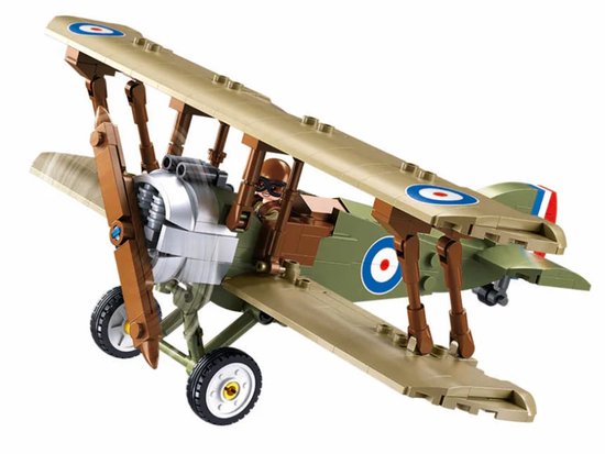 Sluban - Retro Vliegtuig Sopwith Camel S | WW2 army luchtmacht | Technic creator ideas educatief leger speelgoed | Expert bouwpakketten voor volwassenen compatibel met lego mould king mega | Classic icons modelbouw | 293 bouwstenen van Sluban