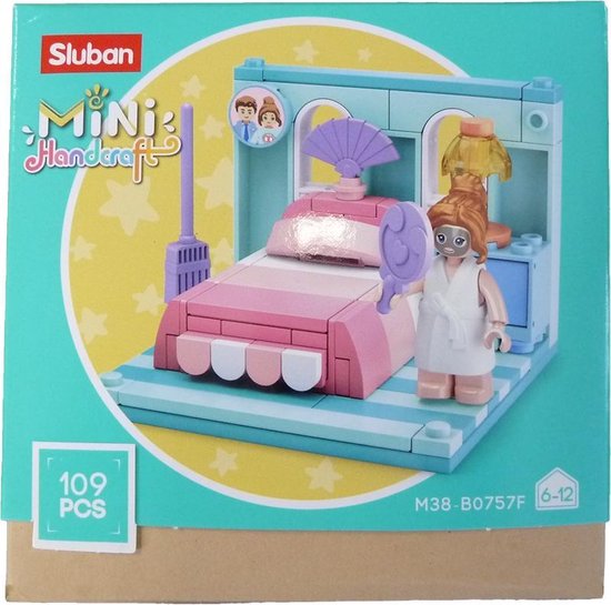 Sluban Slaapkamer Junior 14,6 Cm Blauw/roze 109-delig van Sluban