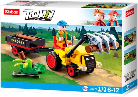 Sluban Town - Traktor met Boomstammen van Sluban