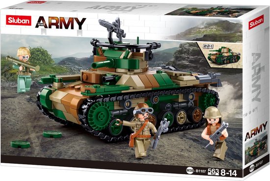 Sluban - WWII Type 97 - medium tank - M38-1107 - bouwsteentjes van Sluban