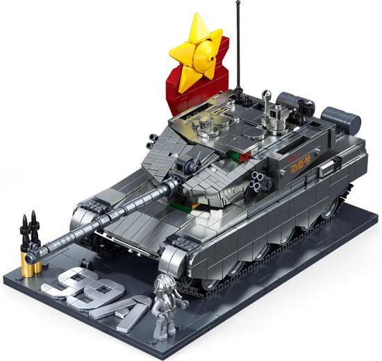 Sluban - ZTS-99AS Army Tank coating | City defender modelbouw bouwpakketten | Classic creator autos’s | Technische ideas speelgoed voor kinderen & volwassenen | 1079 bouwstenen (compatibel met Mould King of Lego stenen van Sluban