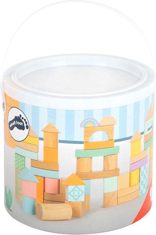 Small Foot - Houten Bouwblokken Pastel, 50dlg. van Small Foot