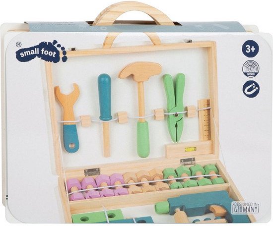 Small Foot - Houten Gereedschapskoffer Nordic, 43dlg. van Small Foot