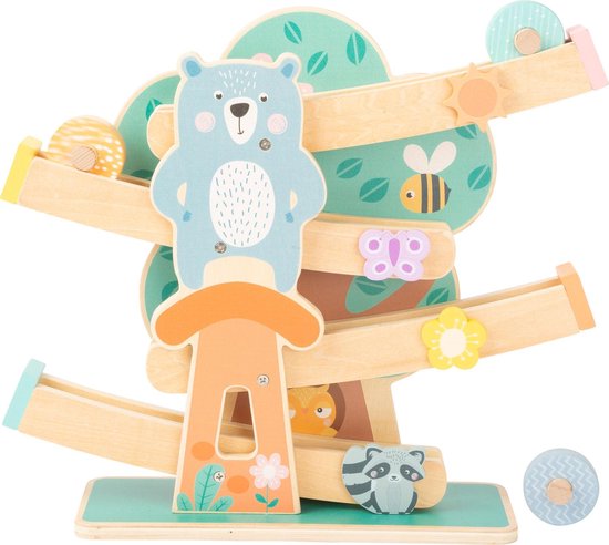 Small Foot - Houten Knikkerbaan Dieren Pastel van Small Foot