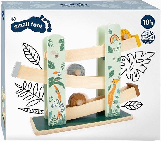 Small Foot - Houten Knikkerbaan Safari, 4dlg. van Small Foot
