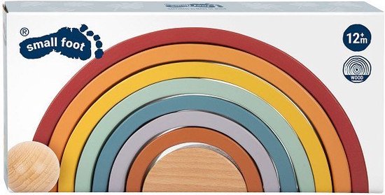Small Foot - Houten Regenboog Bouw Bogen met Bal, van Small Foot