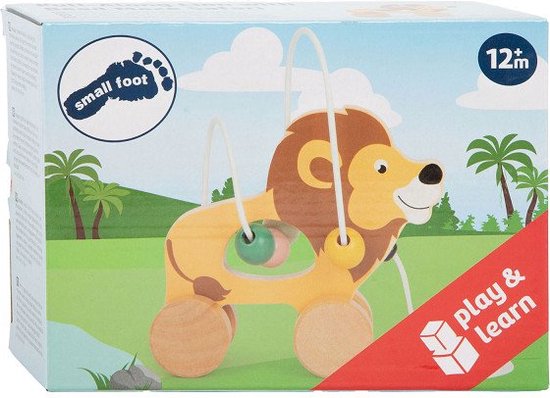 Small Foot - Houten Trekfiguur met Motoriekspiraal Safari van Small Foot