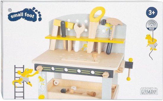 Small Foot - Houten Werkbank Compact Miniwob, 34dlg. van Small Foot