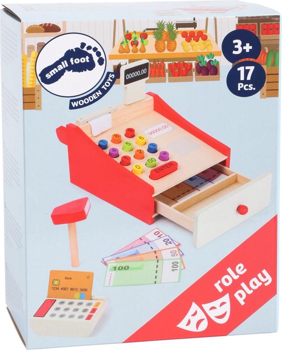 small foot - Play Cash Register with Receipt Paper Roll van Small Foot
