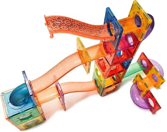 Sophie's Planet - Magnetische Knikkerbaan - Magnetic Marble Run - Constructie speelgoed - Montessori speelgoed van Sophie's Planet
