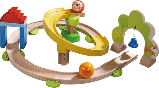 Speelgoed | Wooden Toys - Knikkerbaan Rollebollen - Basisdoos - Spiraalbaan van Quercetti