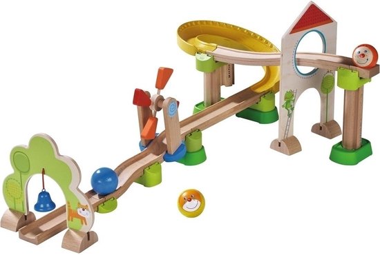 Speelgoed | Wooden Toys - Knikkerbaan Rollebollen - Basisdoos - Windmolenbaan van Cinetoys