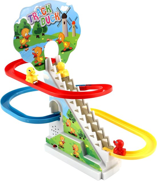 Speelgoedbaan Elektrisch - Klimbaan Muziek - Kinderen Spelen - Automatische Klimbeweging - Eenden van Merkloos