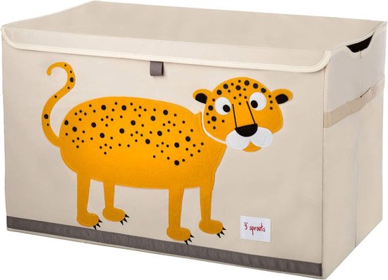 Speelgoedkist voor kinderen, opbergkist voor jongens- en meisjeskamer, luipaard van SpeelGoed