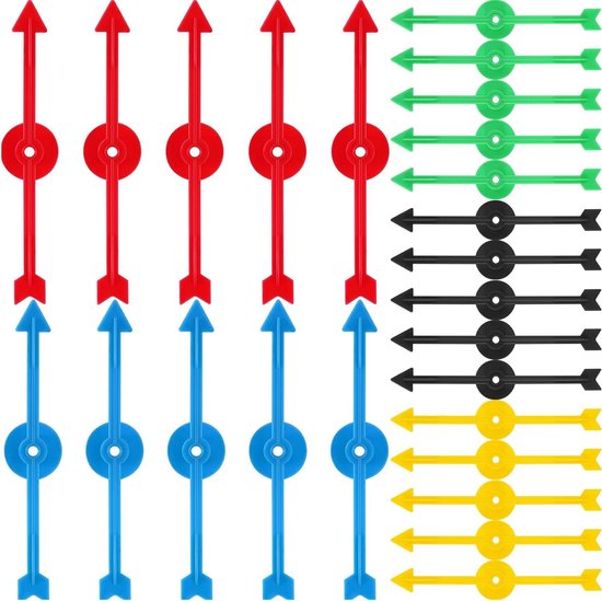 Spel Draaitafel Pijlen - Spelonderdeel Draaien - Klas Spelonderdelen Gebruiken - Vlakke Pijl Ontwerp - 4 Inch - 5 Kleuren van Merkloos
