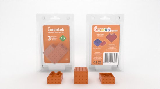 Starter Oranje (Orange) - #3 - Smartek Toys - Magnetische Bouwblokken van Starter