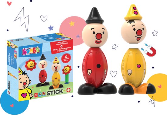Stick-O Bumba set - magnetisch speelgoed - 5 modellen - speelgoed 1 jaar - peuter speelgoed jongens en meisjes - baby speelgoed - speelgoed jongens 2 jaar van Stick-O
