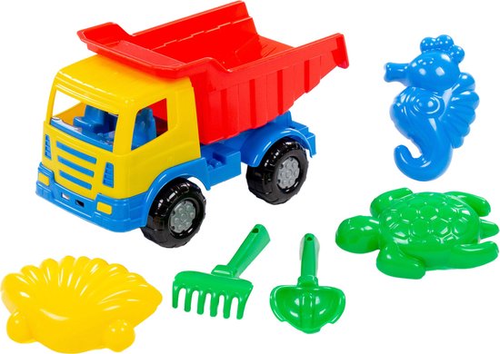 Strandset met Truck + 6 accessoires van Dantoy.