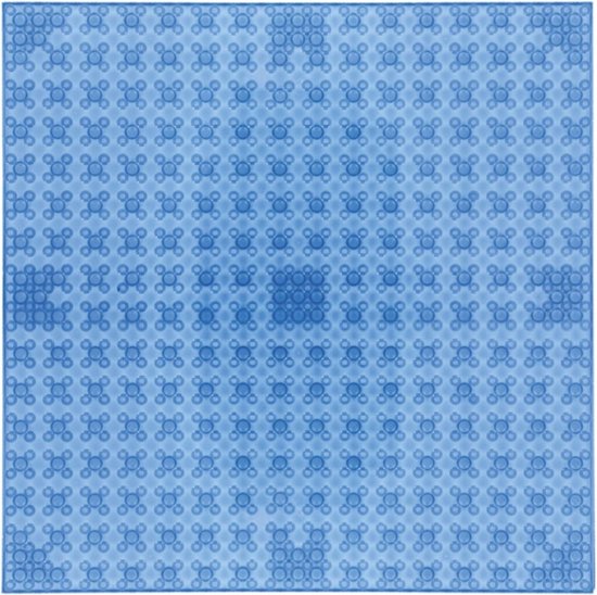 Strictly BRIKS LBP32TTB Bouwplaat 32x32 Transparant Blauw van Strict