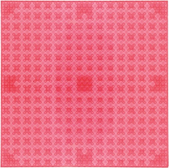Strictly BRIKS LBP32TTR Bouwplaat 32x32 Transparant Rood van Strict