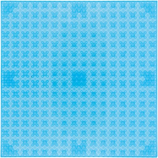 Strictly BRIKS LBP32TTT Bouwplaat 32x32 Transparant Lichtblauw van Strict